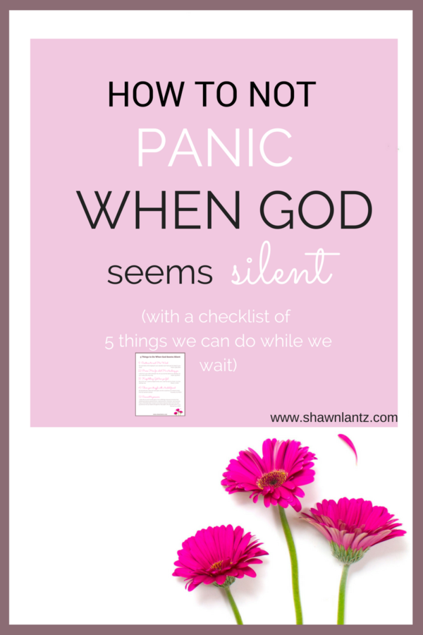 How To Not Panic When God Seems Silent